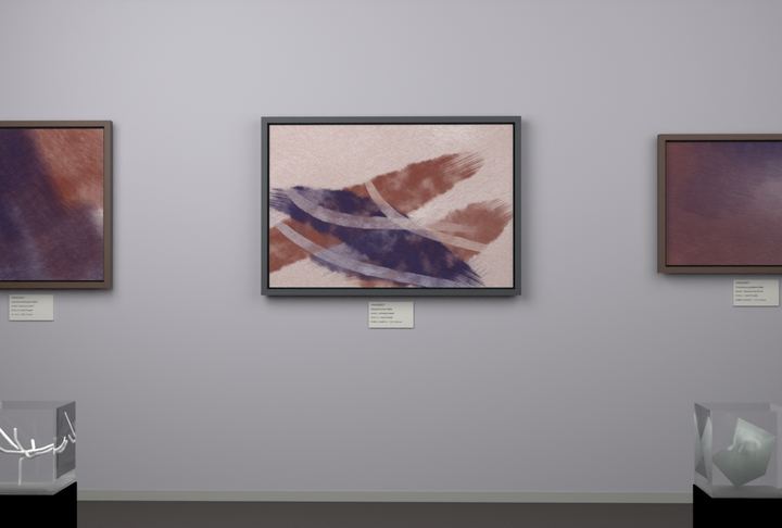 Opposed Sweeps — Gestural color fields, palette 95