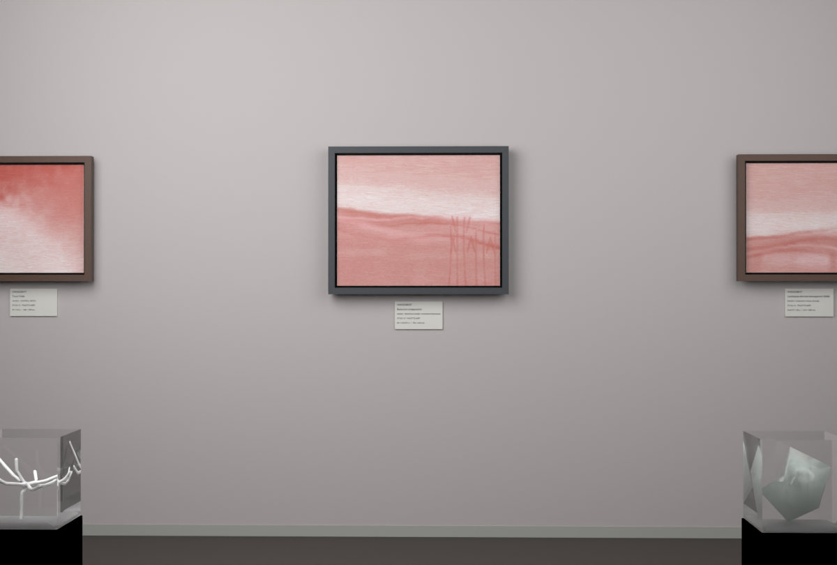 Receding Shore · Morning Reed Bank · gallery context room view