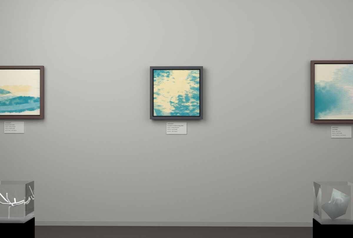 Layered Abrasions · gallery context room view