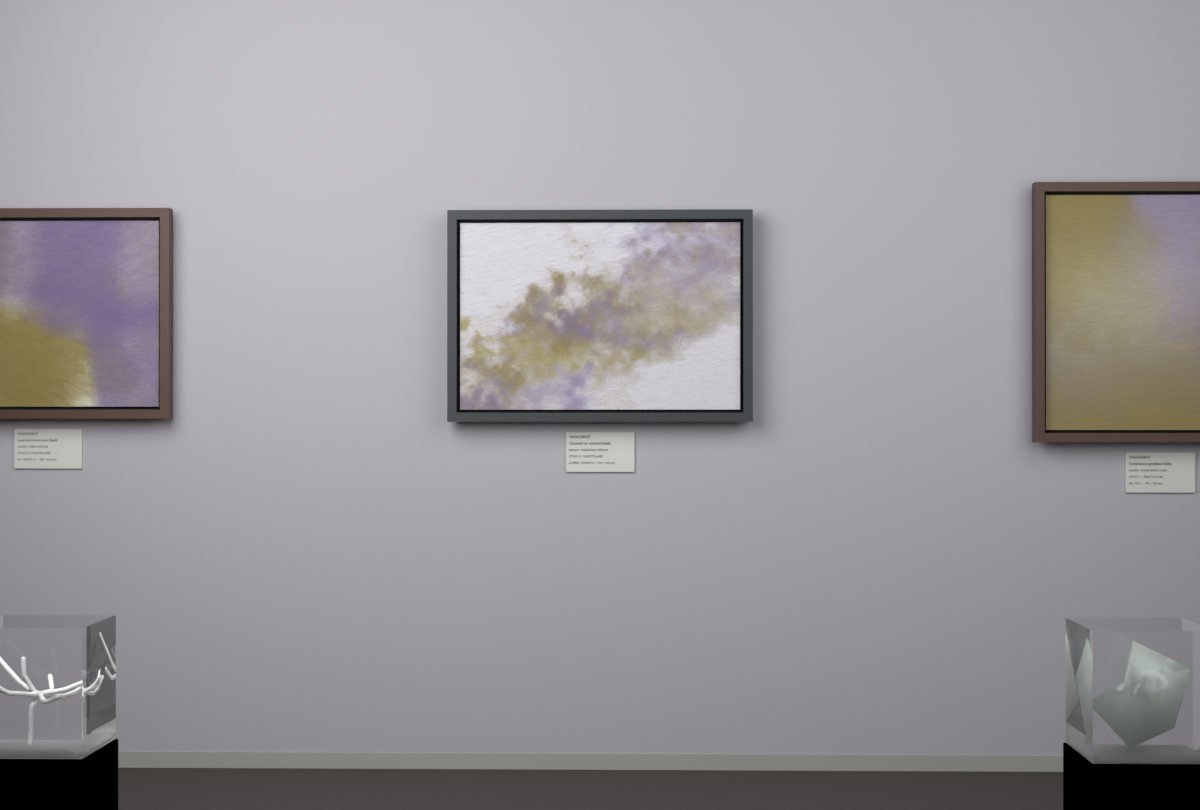 Diagonal Vapour · gallery context room view