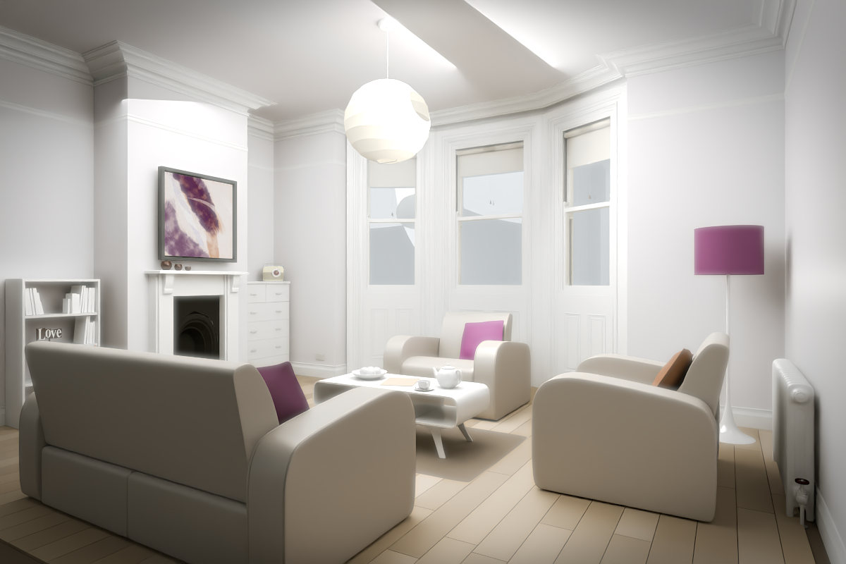 Descending Sweep · white original room view