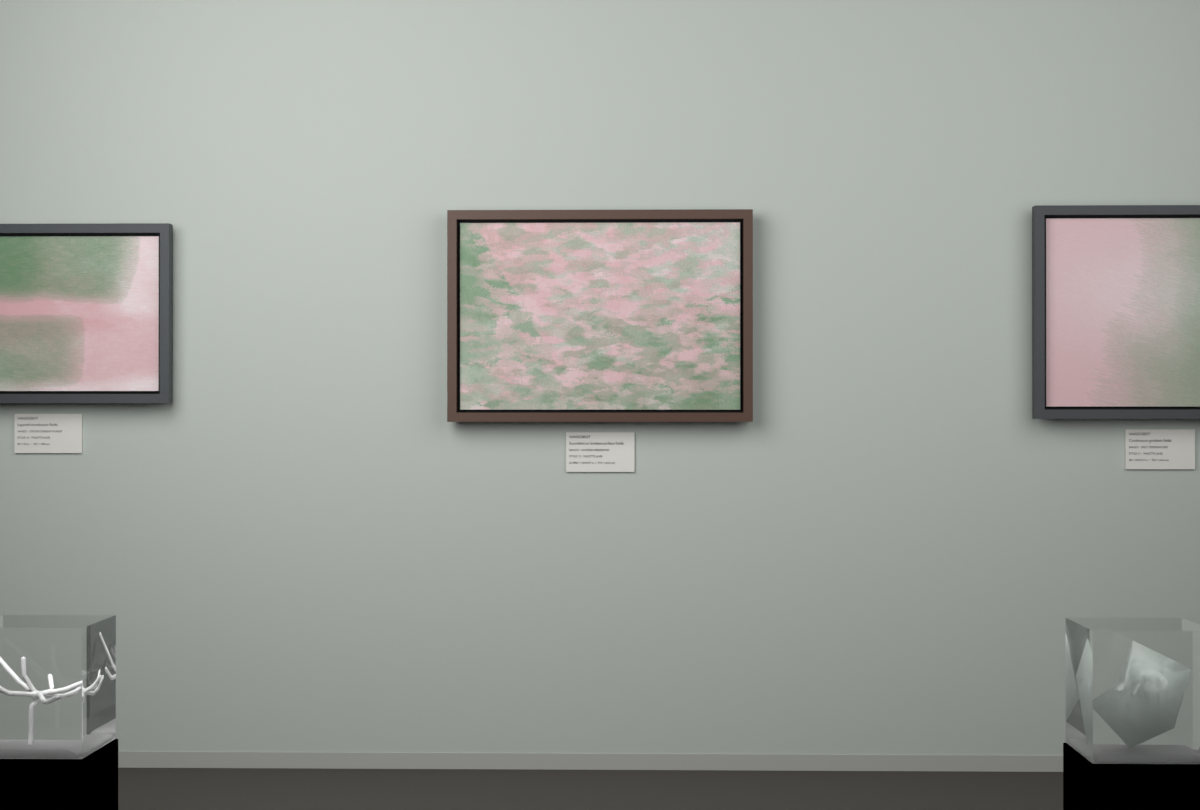 Layered Abrasions · gallery context room view