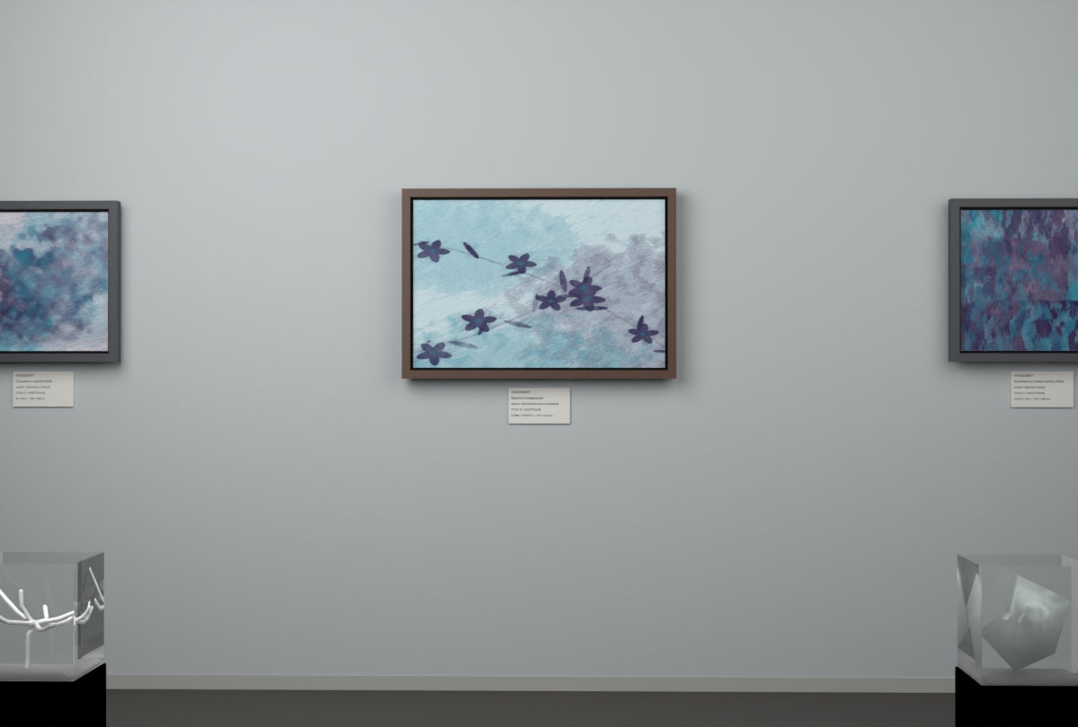 Botanical Night Blossoms · gallery context room view