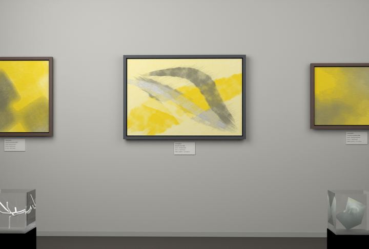 Opposed Sweeps — Gestural color fields, palette 107