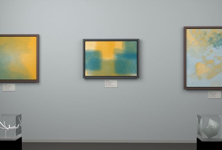 Tall Passages — Layered translucent fields, palette 114