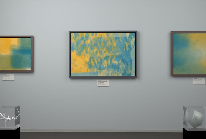 Vertical Scrapes — Scumbled or broken-surface fields, palette 114
