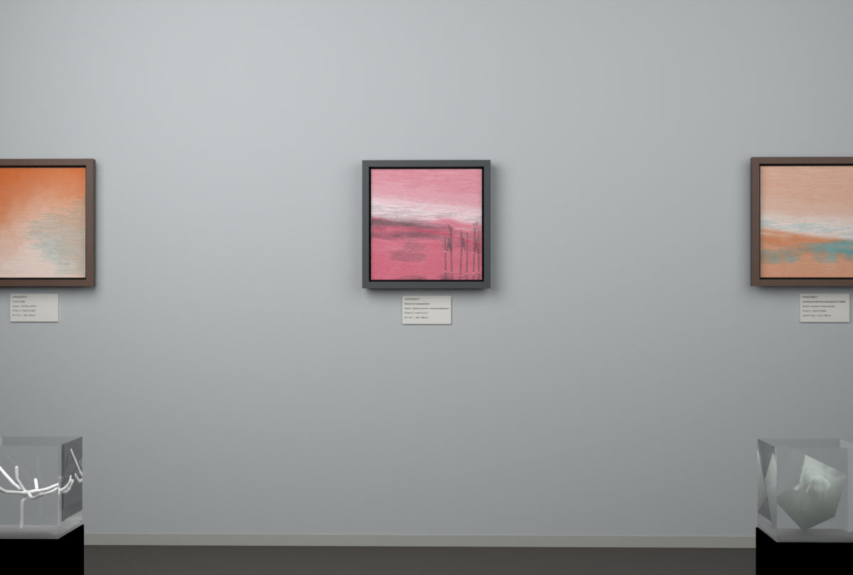 Receding Shore · Morning Reed Bank · gallery context room view