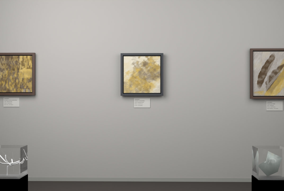Diagonal Vapour · gallery context room view
