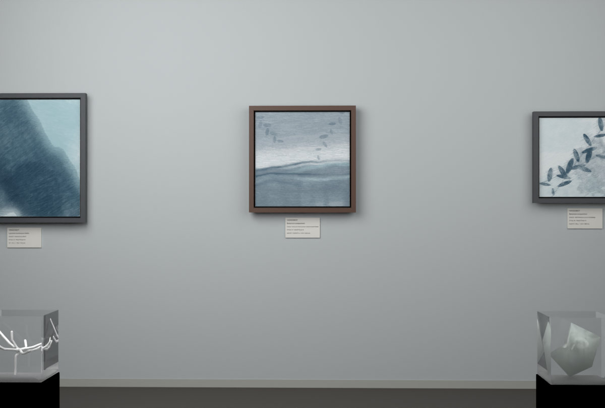 Shallow Tidal Planes · Veiled Canopy Bend · gallery context room view