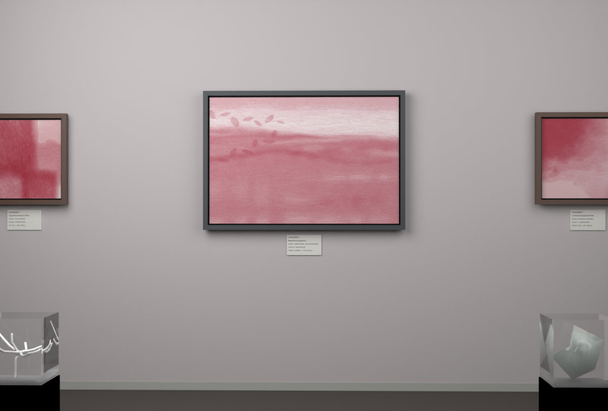 Open Water · Olive Sky Passage · gallery context room view