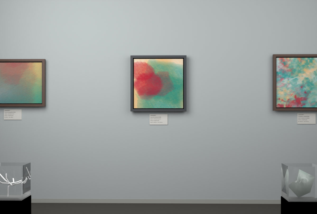 Interlocking Veils · gallery context room view