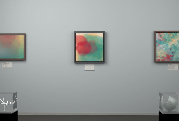 Interlocking Veils — Layered translucent fields, palette 122