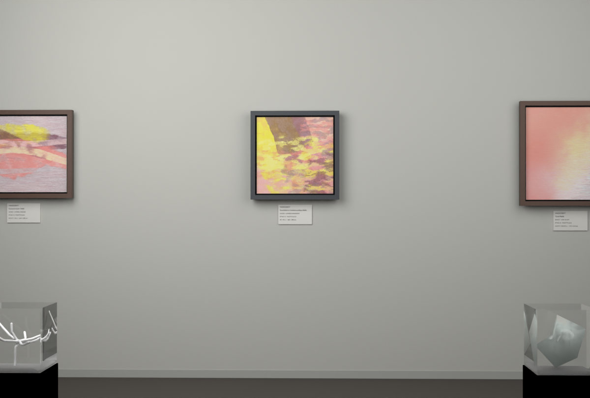 Layered Abrasions · gallery context room view