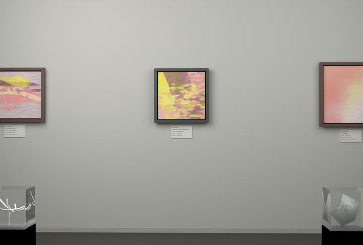 Layered Abrasions — Scumbled or broken-surface fields, palette 123