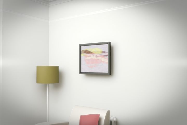 Lateral Release — Gestural color fields, palette 123