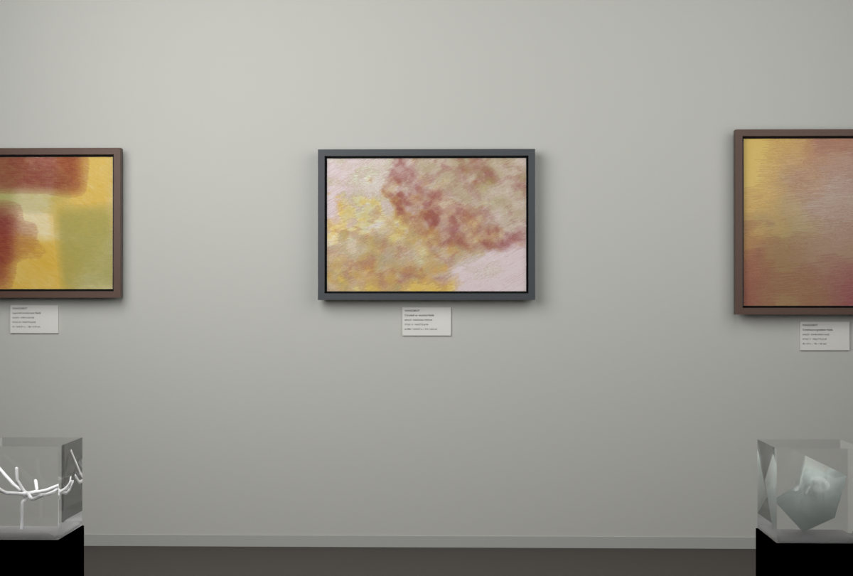 Diagonal Vapour · gallery context room view