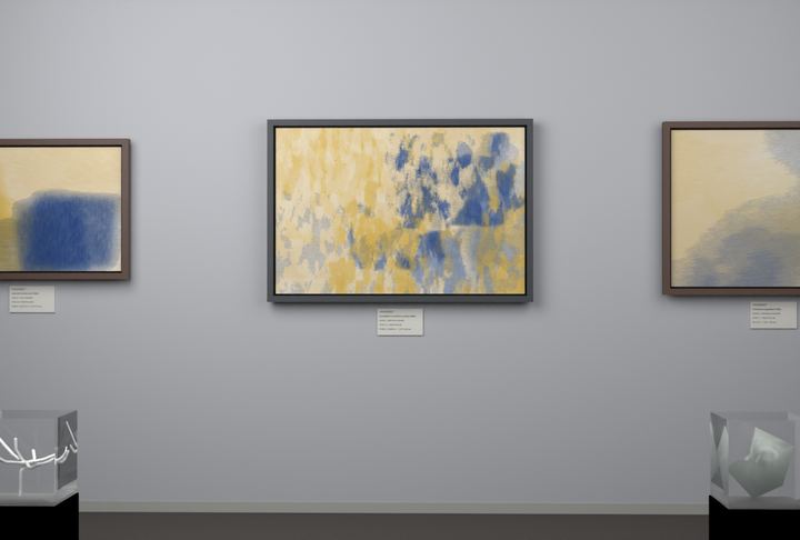 Vertical Scrapes — Scumbled or broken-surface fields, palette 126