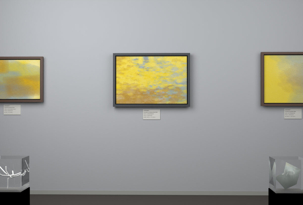Layered Abrasions · gallery context room view