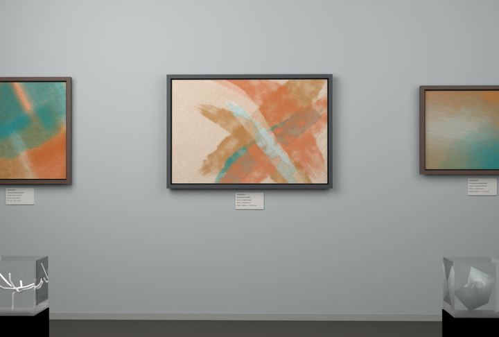 Opposed Sweeps — Gestural color fields, palette 131