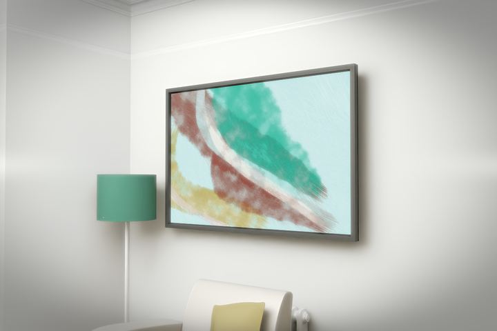 Descending Sweep — Gestural color fields, palette 133