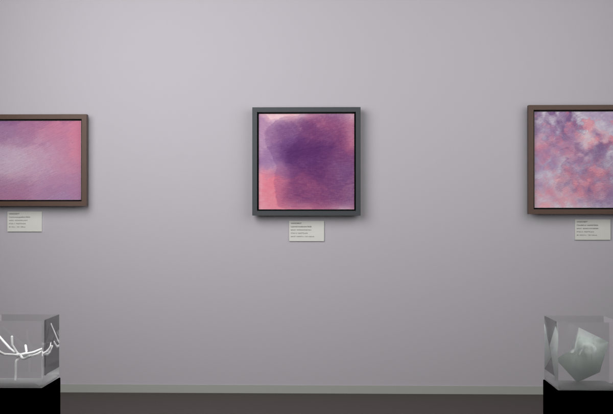 Interlocking Veils · gallery context room view