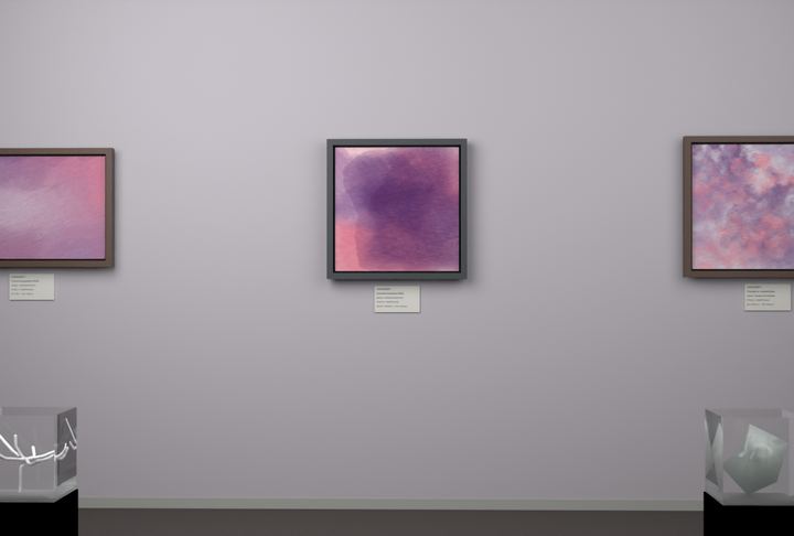 Interlocking Veils — Layered translucent fields, palette 134