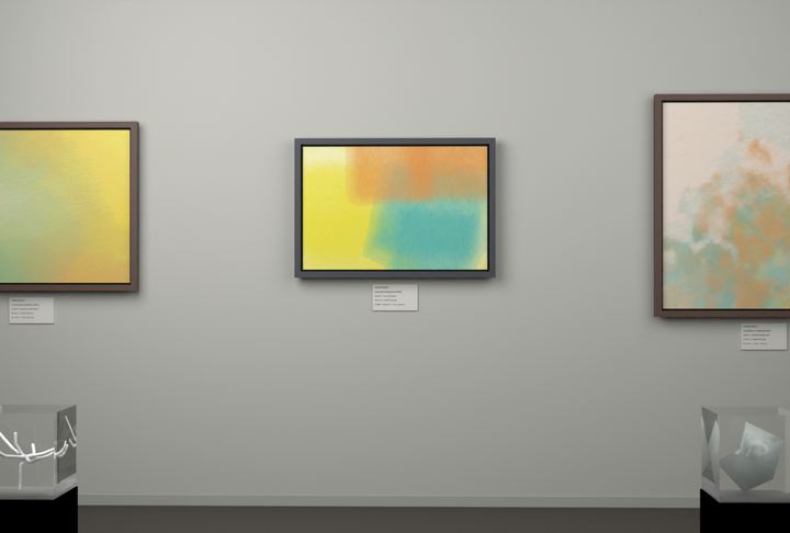 Tall Passages — Layered translucent fields, palette 138