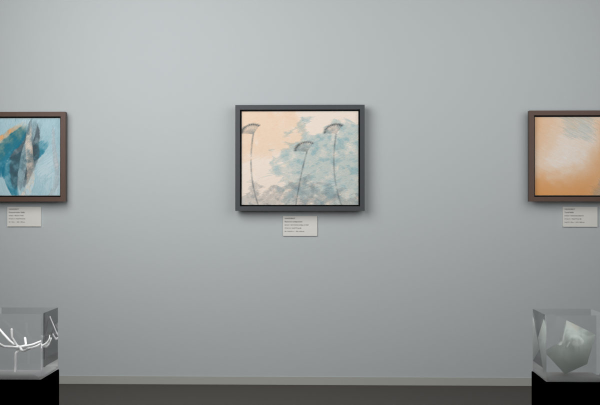 Botanical Umbel In Mist · gallery context room view