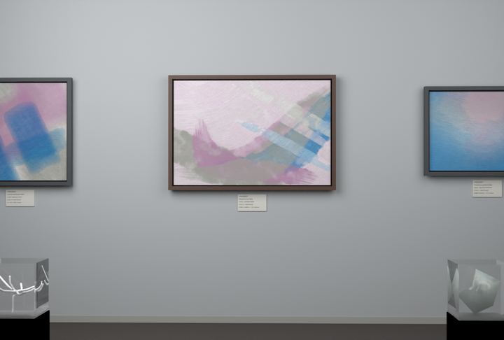 Opposed Sweeps — Gestural color fields, palette 143