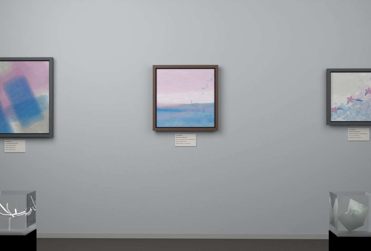 Shallow Tidal Planes · Olive Over Water · gallery context room view