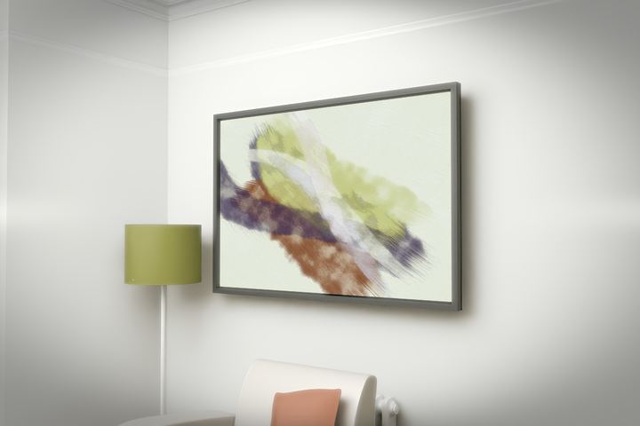 Descending Sweep — Gestural color fields, palette 145