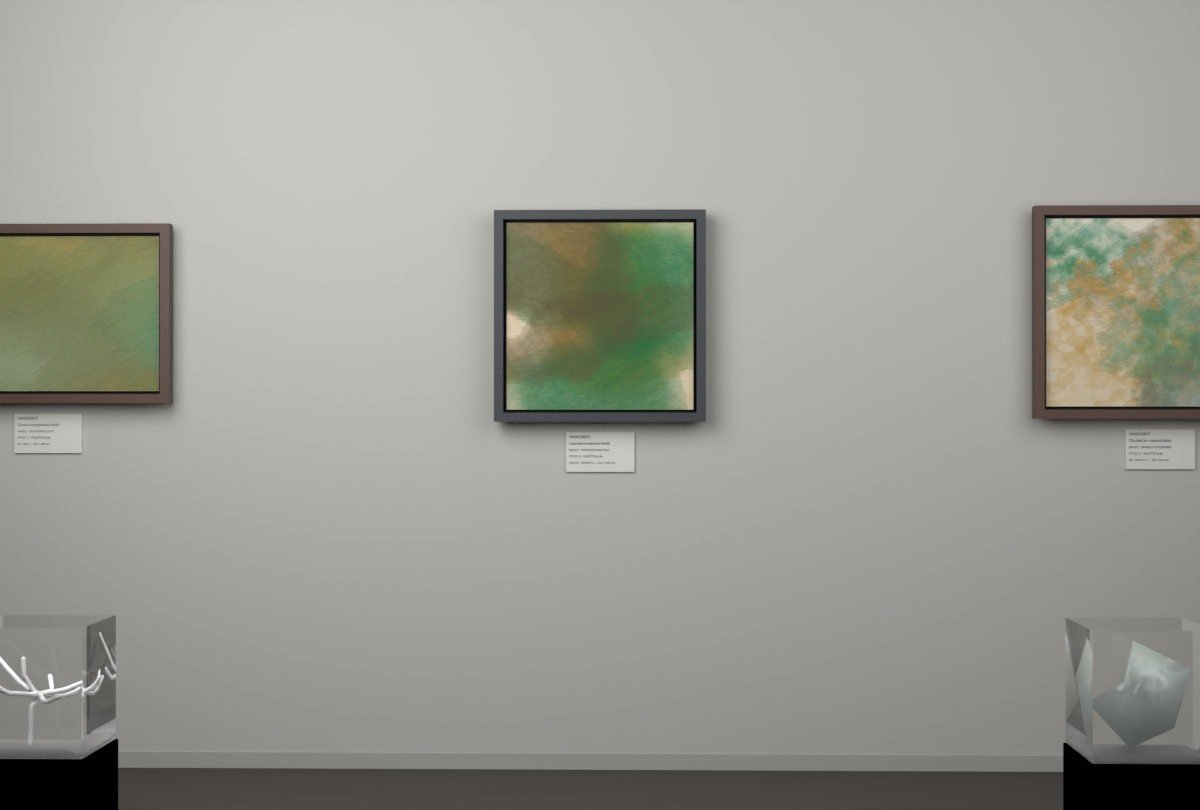 Interlocking Veils · gallery context room view