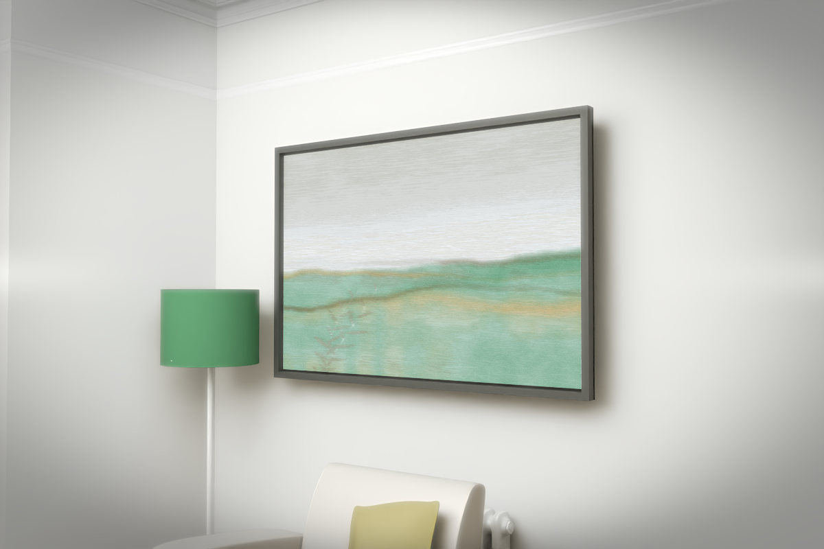 Broken Distant Bank · Fern Near Shore · white right context room view