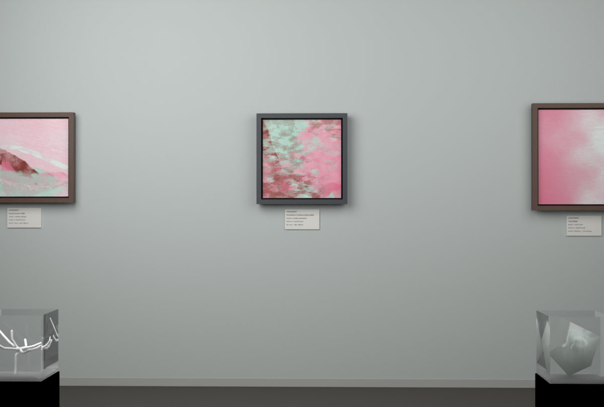 Layered Abrasions · gallery context room view