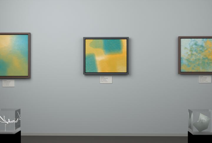 Open Centre — Layered translucent fields, palette 148