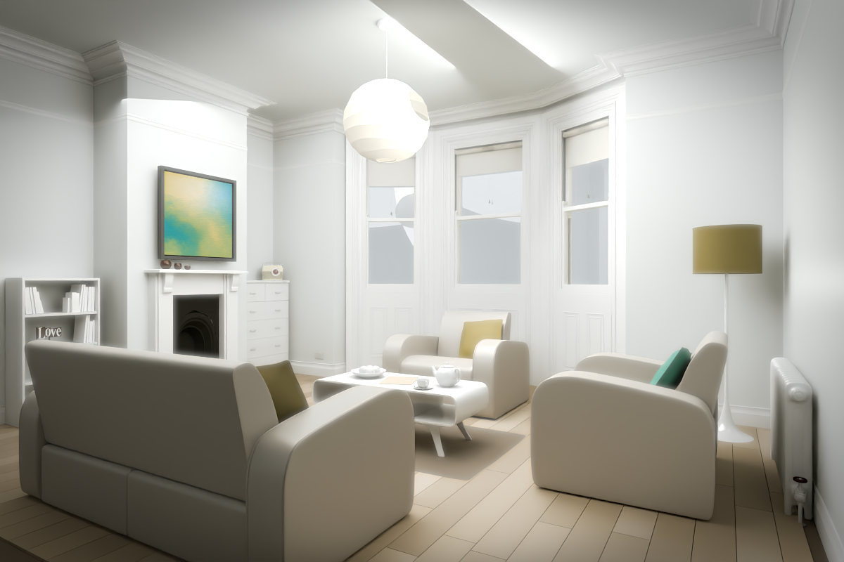 Enveloping Haze · white original room view