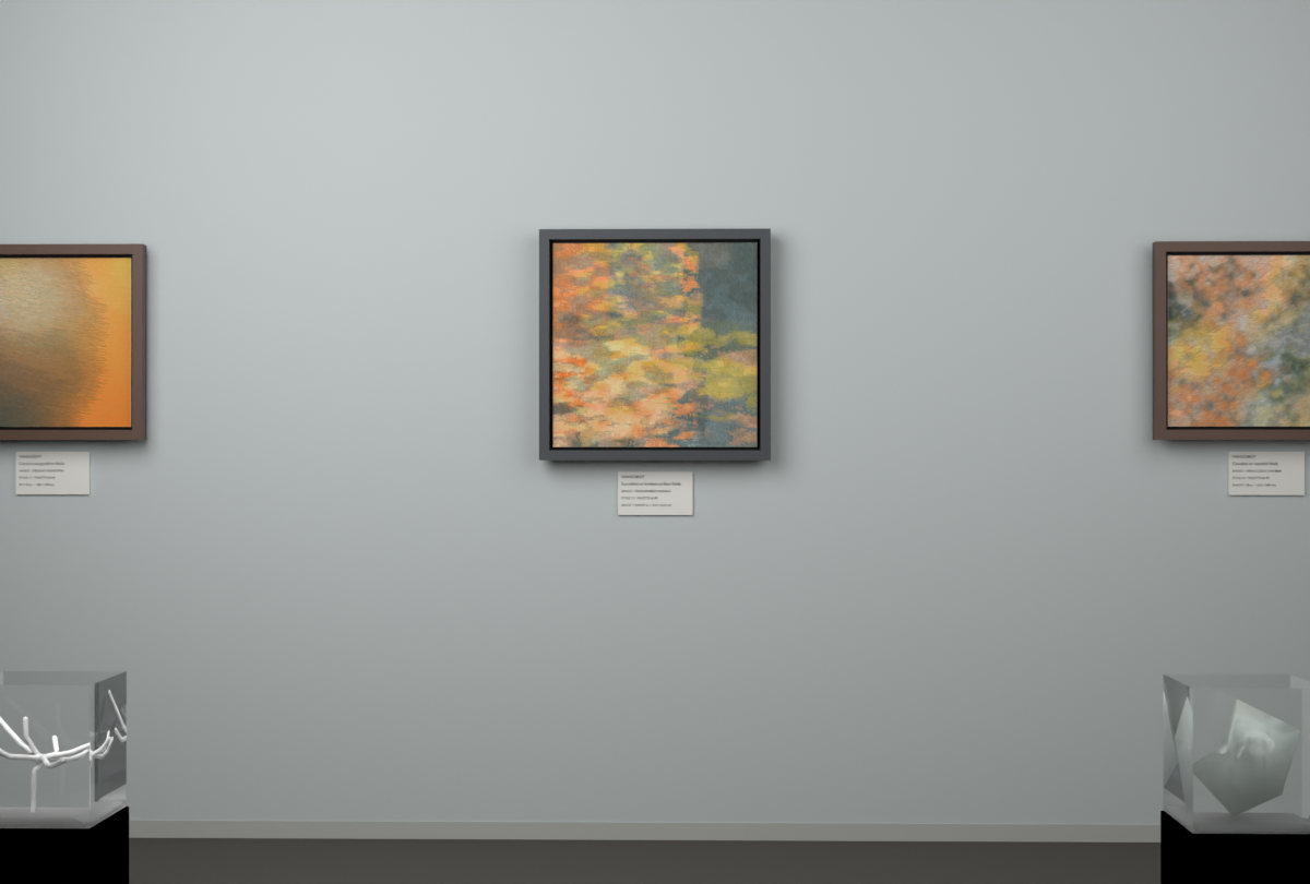 Cross-Rubbed Surface · gallery context room view