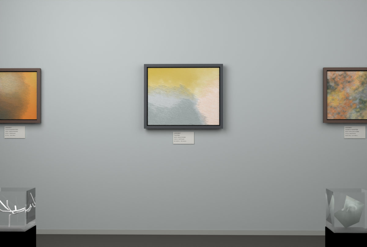 Edge-Lit Chamber · gallery context room view
