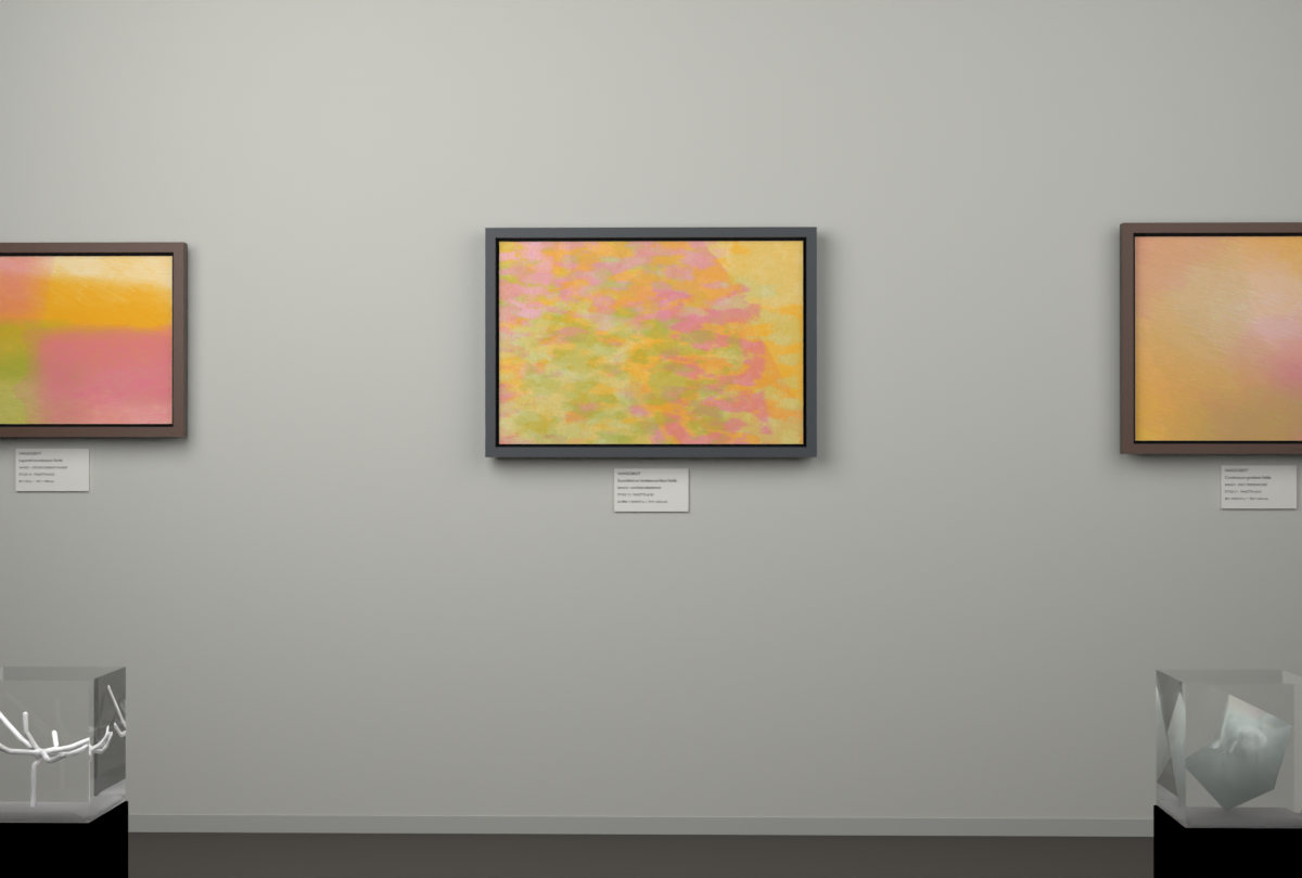 Layered Abrasions · gallery context room view