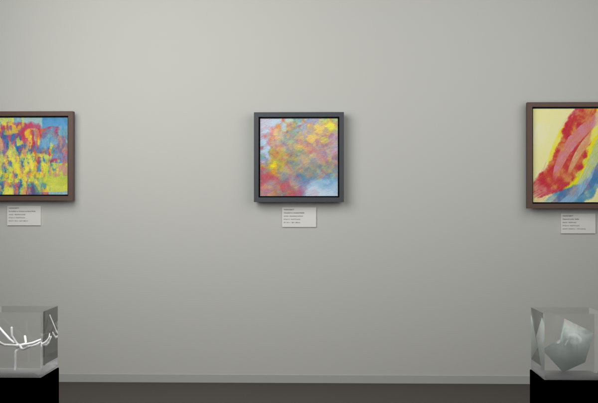 Diagonal Vapour · gallery context room view