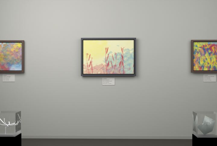 Botanical Reed Crossing — Botanical composition, palette 154