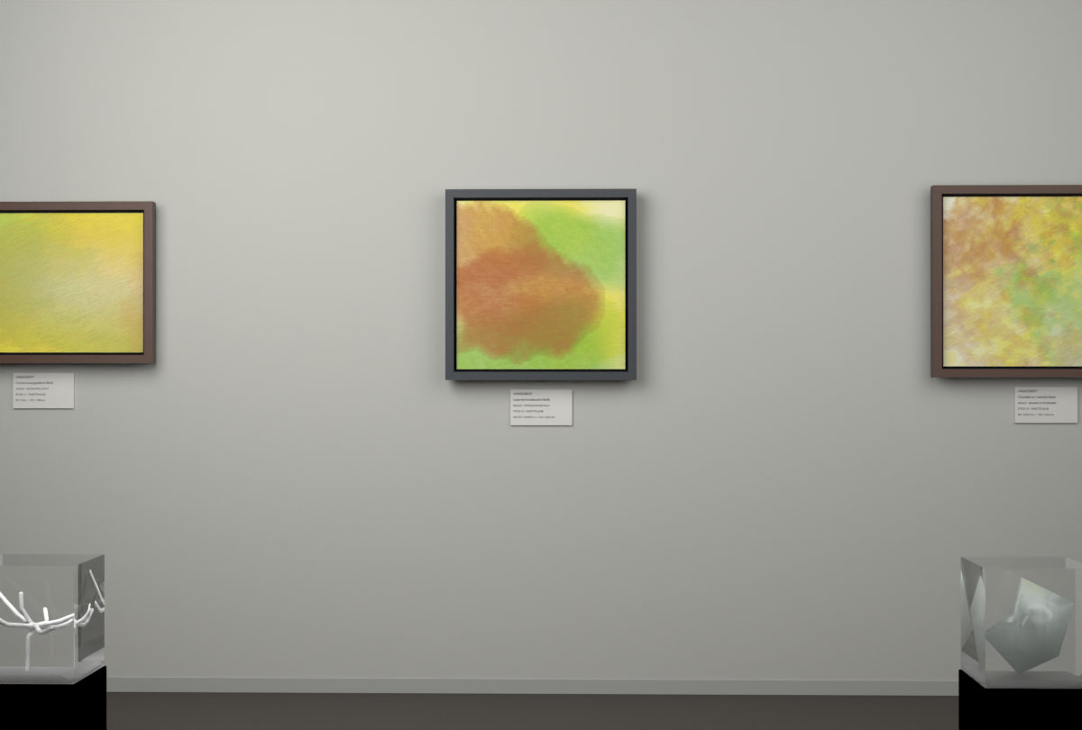 Interlocking Veils · gallery context room view