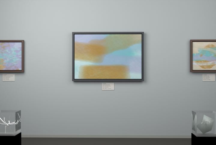 Cross-Current Planes — Layered translucent fields, palette 159