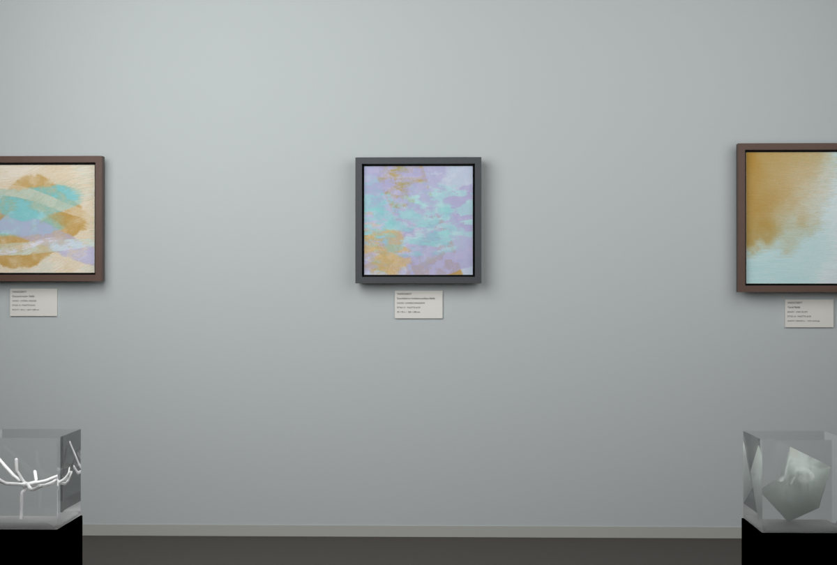 Layered Abrasions · gallery context room view