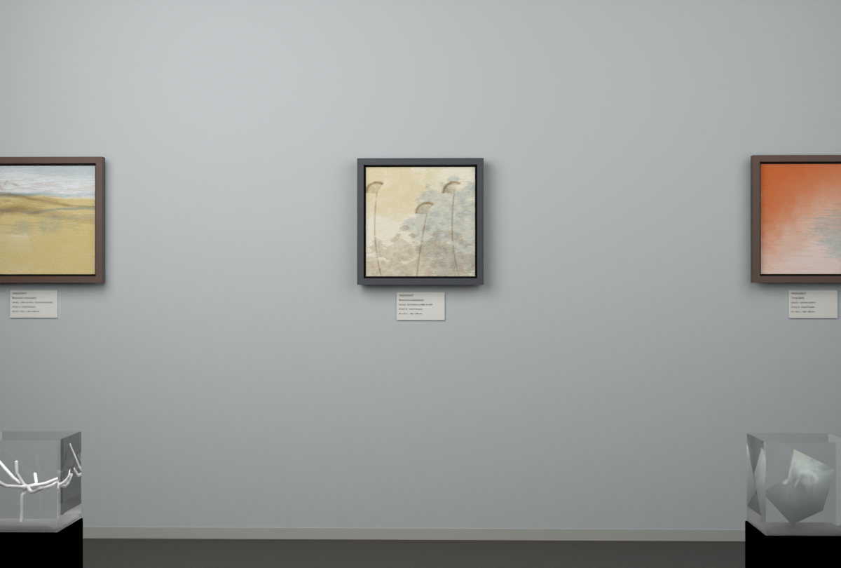 Botanical Umbel In Mist · gallery context room view