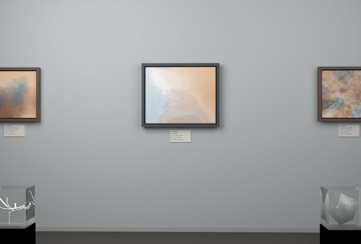 Edge-Lit Chamber · gallery context room view