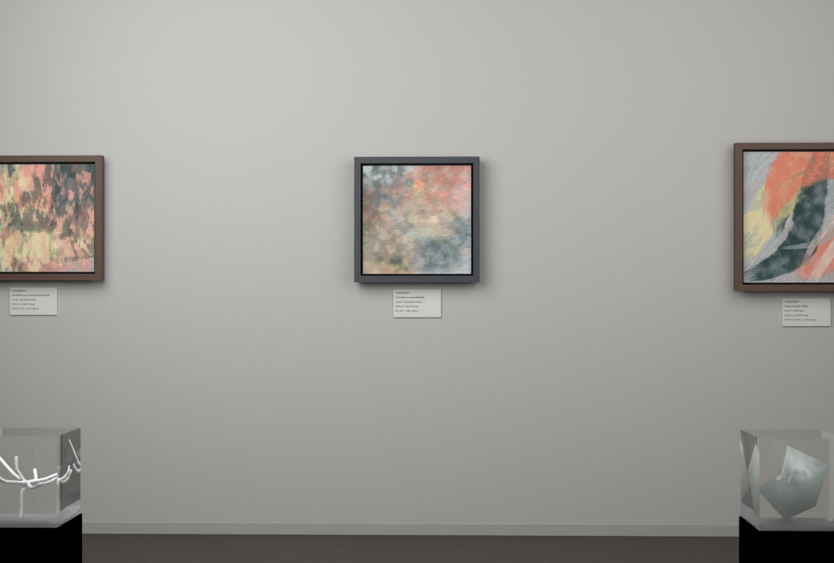 Diagonal Vapour · gallery context room view