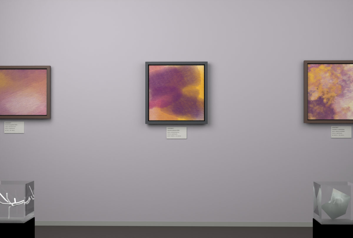 Interlocking Veils · gallery context room view
