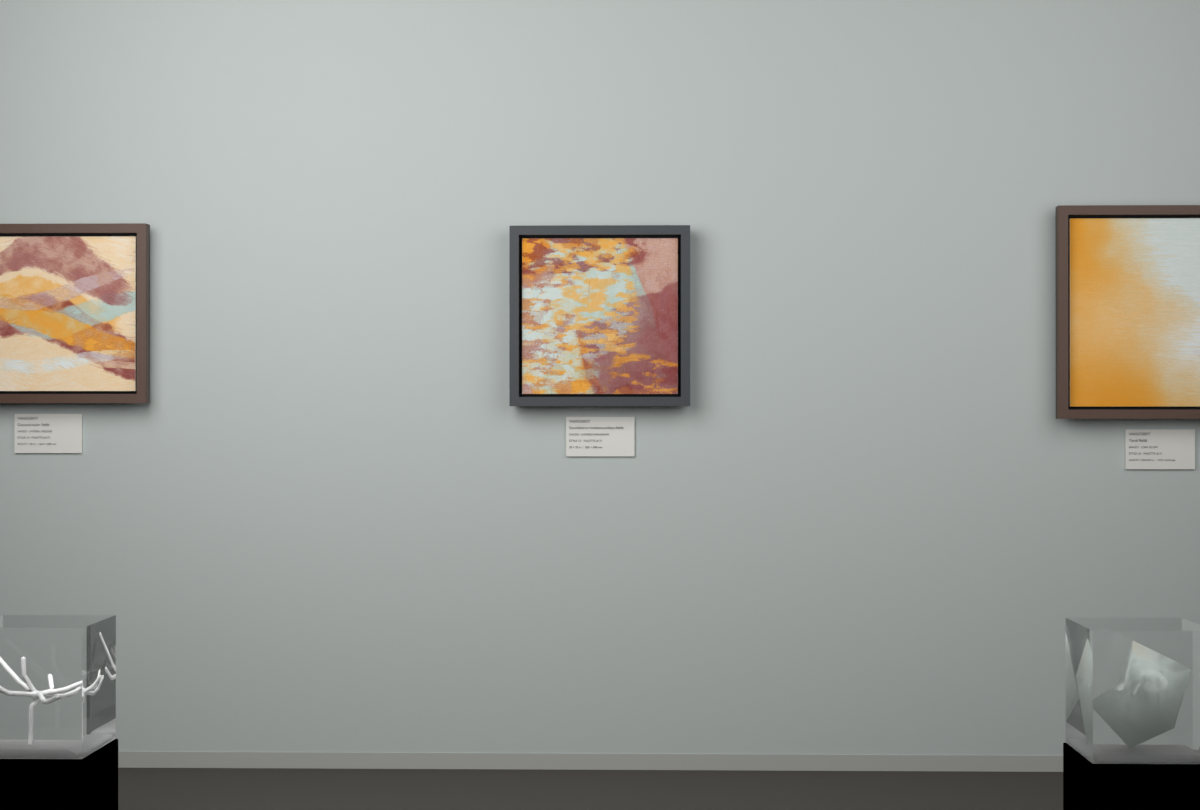Layered Abrasions · gallery context room view