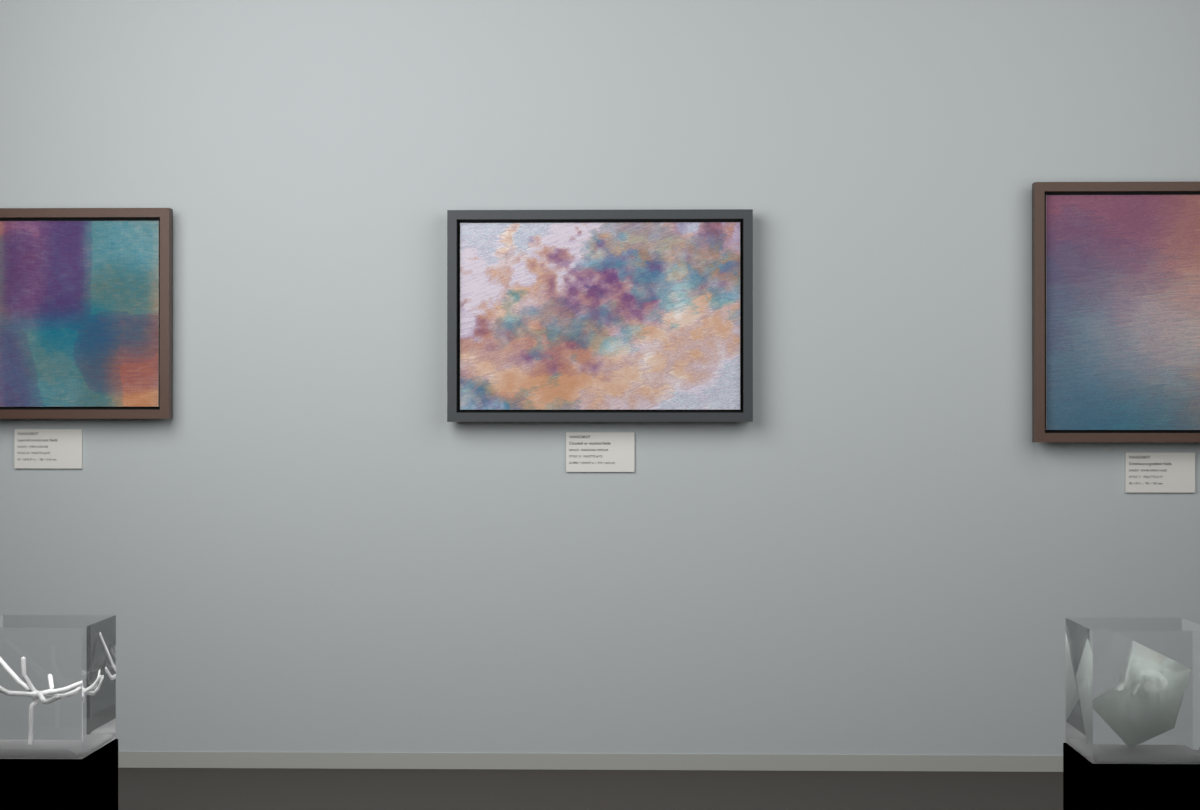 Diagonal Vapour · gallery context room view